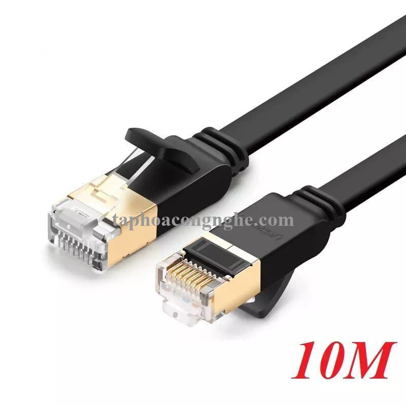 Ugreen 11265 10M màu Đen Cáp mạng LAN cat7 STP dây dẹp NW106 30011265